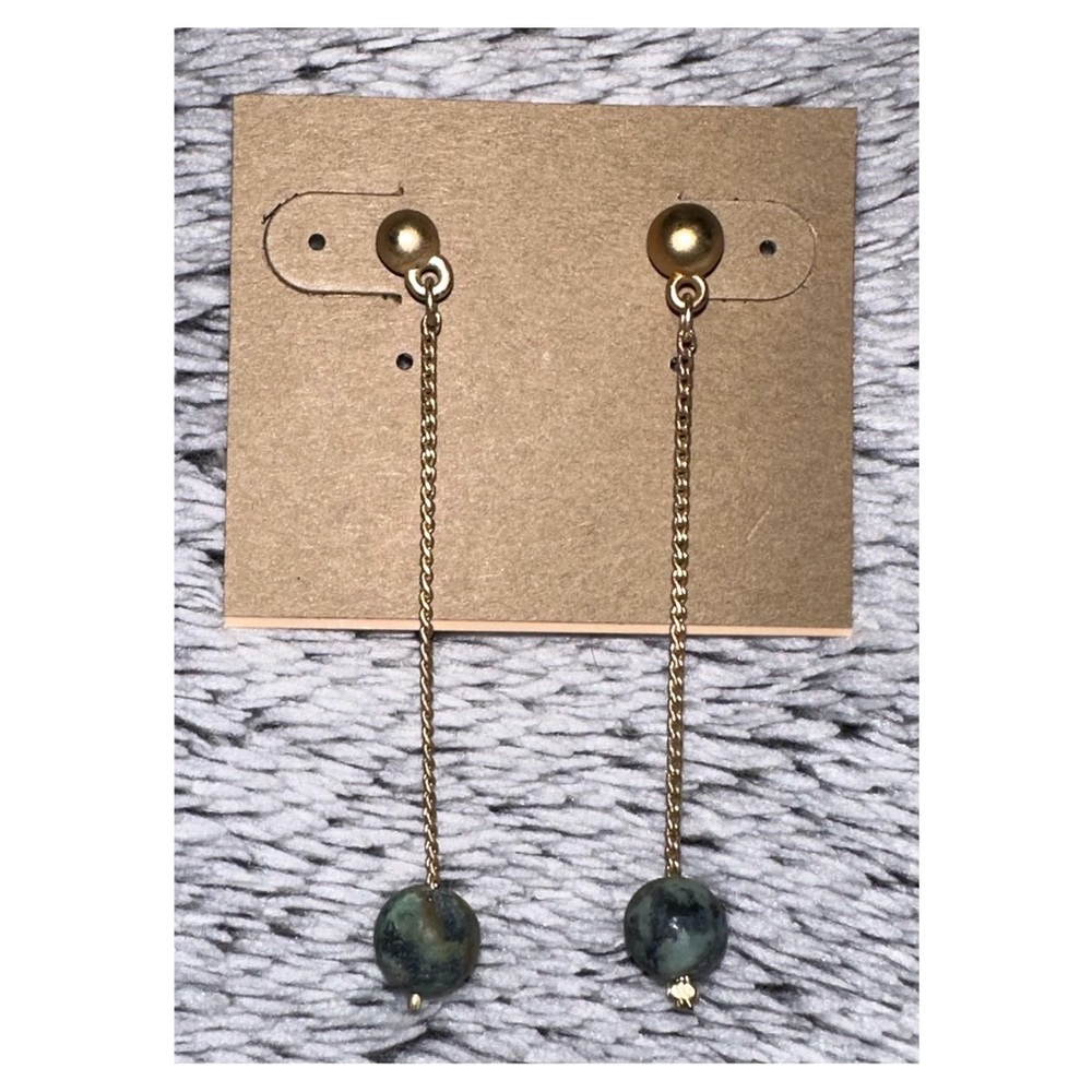 Gold & Multicolor Earthtone Stud Earrings